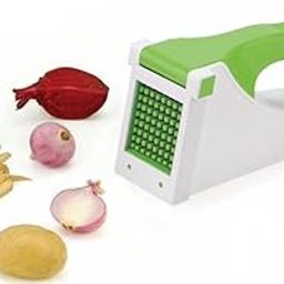 Multipurpose Potato French Fries Chipser/Slicer/Chopper - Quick Cutter Machine for Potato & Vegetables - Finger Chips/Salad Maker - Press Handle - Steel Blades - Easy Tool for Kitchen-26