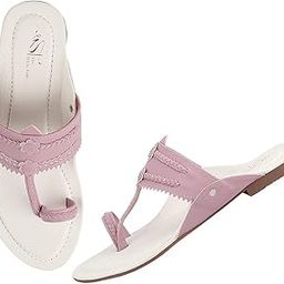 Slip On Flat Slides Ethnic Kolapuri Sandals For Women And Girl-picture-18