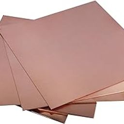 UpGBRF Copper Sheet Plate Pure Copper Metal Sheet Foil 4Pcs Hardware Metal Materials for Crafts, 1cm X 1cm,Thickness:0.1mm-image-20