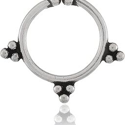 Pure 925 Sterling Silver Septum Nose Rings For Women - Non Pierced nose (SS-NR-18)-image-95