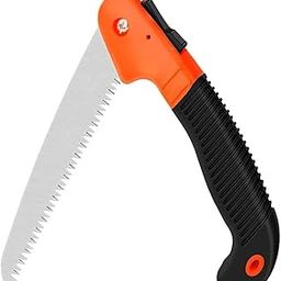 Veltrix Folding Pruning Saw | 8" Steel Blade Hand Saw with Safety Lock, Soft Grip, Compact Design for Camping, Wood Cutting, Tree Trimming, Gardening (Multicolour)-15