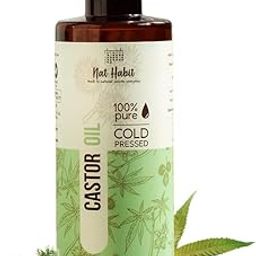 Nat Habit Cold Pressed 100% Pure Castor (Arandi) Oil for Women & Men, Skin & Hair With Vitamin E, Omega-6 & 9, Mineral Free - (200 ml)-32
