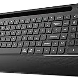 Amkette Optimus Pro Max 4in1 Rechargeable Wireless Keyboard/Bluetooth Keyboard (2.4 GHz & BT5.0) | Tablet & Phone Holder | Dedicated Device Switching Buttons | OS Adaptive AI Assistant FN Lock, Black-image-12