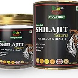 Divya Shri Ayurvedic Shilajit Tablets, Infused with Goodness of Natural Shilajit Boosts Stamina & Improves Energy Levels, No Added Sugar(Pack Of 60tablet)-image-41