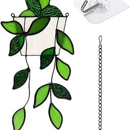 CLUB BOLLYWOOD® Window Hanging Window Decor with Chain Ornament for Indoor Garden Home 24cm Type B| Home D?©cor | Suncatchers & Mobiles'| Suncatchers & Mobiles'|1 Green Plant Catcher-image-12