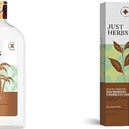 Just Herbs Body Lotion For Dry Normal & Combination Skin Nourishing Body Milk With Coconut + Almond - 300ml & Just Herbs Nourishing Under Eye Gel Cream 20 gm Combo-43