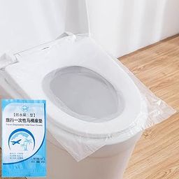 50 Pack Disposable Plastic Toilet Seat Cover Waterproof and Non Slip Individually Wrapped, for Travel, Toilet Seat Protectors for Toddler Potty Training, Pregnant Mom, Adult-image-79