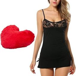 Special Babydoll Lingerie for Women Gift Set for Girlfriend with Heart Pillow Gifts for Wife-image-58
