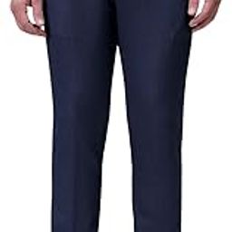 Men Slim Fit Checkered Formal Trousers-36
