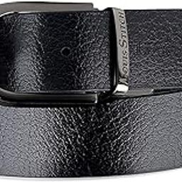Men's Italian Leather Reversible Belt 1.25 inch (35mm) Handcrafted Formal Waist Strap Officewear Men Gents Boys (Black/Brown) (FF-SH)-image-7