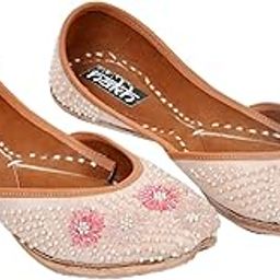 Women Silver Swarovski and Zari Work Jutti/Ethnic Mojari | Handmade Jutti for Women (PINK, numeric_3)-image-53