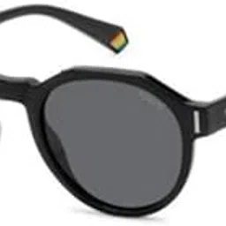 polaroid Sunglasses | Blue Lens | Red Frame | Full Rim Geometric Shape Branded Latest and Stylish Polarized Eyewear | 100% UV Protection | Unisex Sunglasses| Size Small | 2063682LF52C3-picture-1