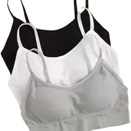 Women's Cotton Wire-Free Full Coverage Lightly Padded Sports Bra - Comfortable & Supportive Everyday Wear - Pack of 3 (Size- S, Black, White, Grey 1)-2