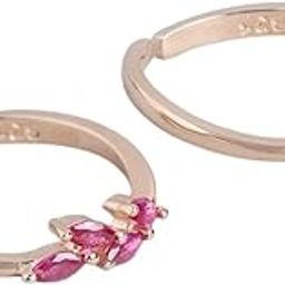 925 Sterling Silver Leaf Rose Gold Plated Women's Toe Ring|Gift for Women &Girls|With Authenticity Certificate & 925 Stamp-image-82