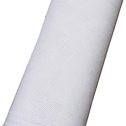 Hesch 9 Women's Polyester Cancan Net Fabric - White 1 Mtr-44