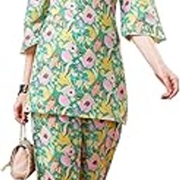 Women Trendy Printed Cotton Blend Straight Kurta and Palazzo Set-picture-45