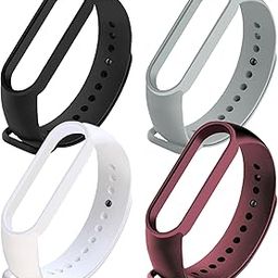 CERLINK Mi band 5 Straps Mi Band 6 Amazfit Band 5 Strap for Xiaomi Mi Band 5/6 Replacement Smartwatch Wristband Sports Fitness Band Straps Strechable Silicone Straps Pack of-6-image-21