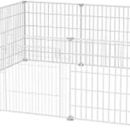 SEVVY - Mesh Pet Cage - Mesh Panels - Pet Playpen - DIY Small Animal Cage for Rabbits, Guinea Pigs, Puppies - Iron (White, 12 Panel)-image-52