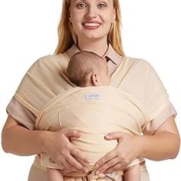 PRETOX Baby Wrap Carrier All In 1 Stretchy Baby Wraps Baby Sling Infant Carrier Babys Wrap Hands Free Babies Carrier Wraps Great Baby Shower Gift Baby Essential Hands Free Newborn Infants (Multi Colors)-13