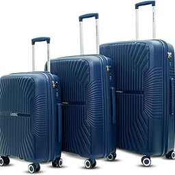 Tourispro Trolley Bag for Travel Set of 3 |Suitcase for Travel |Leightweight Large Luggage Traveling Bag Big Size| Polypropylene(Pp) Bags with Expandable 8 Wheels (3, Navy Blue)-picture-52