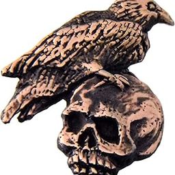 Skull and Raven Copper Plated Lapel Pin, Brooch, Jewelry, GC015-picture-28