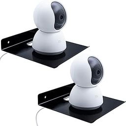 Spillbox Wall Mounted Floating Shelf|Shelves|Stand|Rack|Holder Wi-fi Camera|Bluetooth Speaker|Planters|Collectibles Display| Webcam|Mesh Route|Access Hole for Cable Cords (15cm*14.5cm) - Pack 2-image-48