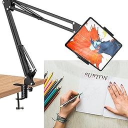 Overhead Tripod Gooseneck Mobile Stand for YouTube Video Recording Online Classes Cooking and Sketch Videos | Compatible with All Smartphones Tabletop-23