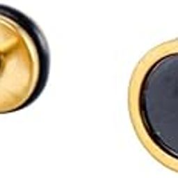 Men’s Round Black Stainless Steel Earrings | Simple & Lightweight Jewelry acessories-23
