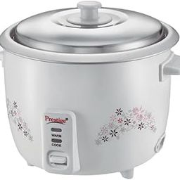 Prestige Delight PRWO-1.5-2 Double Pot Electric Rice Cooker(1.5L for Rice-Open Type, White, with Aluminium Cooking Pan-2 units 3.5 L pan Volume, 500 W)-7
