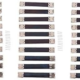 FABLOFT® 30x Shrapnel Purse Making Supplies Metal Frame Kiss Clasp 10x1.4 cm Silver-image-11