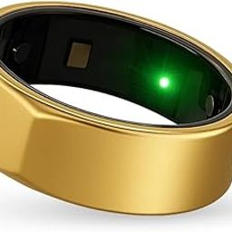 Smart Ring JC | Fitness Tracker Ring for Men & Women | 42+ Workout Modes | HR, SPO2, Sleep, Stress, Glucose, VO2 Max | Body Temp & Women Health Monitor | Wearable Ring (Gold, #11)-77
