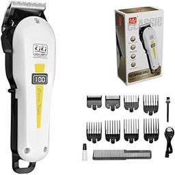 KIKI NEW GAIN Salon Series Professional Cordless Hair Clipper Digital Display 7000 RPM Powerful rotary Motor High Carbon steel 8 Guide Comb Taper Lever Adjustment Runtime: 240 min, Model 6-image-80