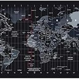 BESTOR World Map Extended Gaming Mouse Pad Desk Mat Stitched Edges Non-Slip Rubber Base Computer Laptop Keyboard Mouse Pad for Office & Home (World Map)-image-22