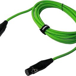 Hawk Proaudio SXFG010 Gold Series XLR Male to Female Microphone Cable With Cable Tie - 3 Meter (Green Color)-29