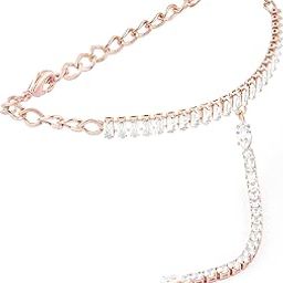 Rose Gold Dazzling Cubic Zirconia Contemporary Brass Hand Harness Bracelet For Women-ZPFK16134-15