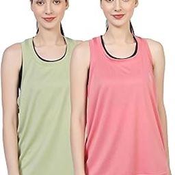 Women's Sleeveless Vest Top for Yoga Workout and Running Loose Fit Gym Fitness Tank Top for Girls-image-97