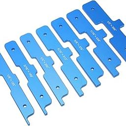 Airshi Measuring Block Set, 7 Pcs Installation Rods Robust Aluminum Alloy Clear Scale Blue Light Weight for Woodworking, Airshikt9637hu4g-image-19