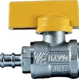 RN Forged Nickel Plated Brass Nozzle Valve 3/8 Inch Male Connection Suitable for Liquid Gas (10mm) - RNNV145010-19