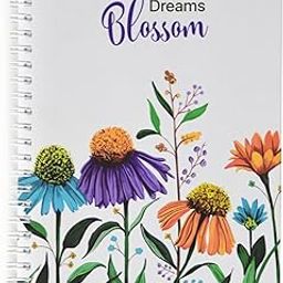 Papboo A5 Hardcover, Hardbound Cute Undated Daily Planner For 3 Months, Schedule Your Day, Manage To-do List, Goals Tracker,Wellness Tracker,With cool Sticker sheet (Blossom)-27
