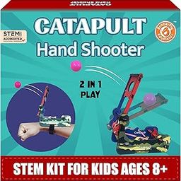Butterfly Edufields DIY Catapult Shooter Science Kit | Best Birthday Return Gifts for Kids Ages 8 9 10 11 12 | Catapult + Hand Shooter 2in1 Play STEM Toy | Aim & Shoot | Reusable & Safe-11