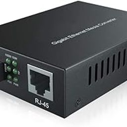 Hanutech Fast Ethernet To Fiber Media Converter 10/100/1000Mbps, Single Mode Dual SC Fiber, 1000Base-LX to 10/100/1000Base-Tx, Upto 20KM-19