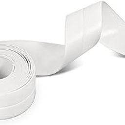 HopeWise Adhesive Seal Strip, Self-Adhesive Door Window Sound Insulation Dust Prevention Sealing Strip Doors Silicone Seal Bottom Silicone for Gap of House Or Shower (Big, Colour : White, Set of 1)-image-33