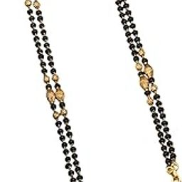 Gold Tradition Designer and Stylish Gold Plated 30 inch long Tanmaniya for Women/Girls Brass Mangalsutra Desihn no Mangalsutra19 COMBO OF 2-image-44