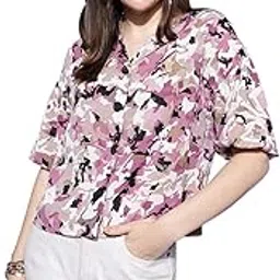 clemira Women's Lapel Collar Bishop Sleeve Casual Shirt-picture-0