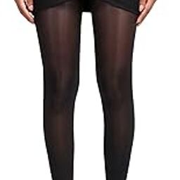 Women Semi-Sheer Pantyhose Stockings(Black/Skin, One Size)-image-43
