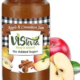 VIStevia Sugar Free Apple and Cinnamon Jam, Diabetic & Keto Friendly - Sweetened Naturally With Stevia and Erythritol, More Than 60% Apple Chunks in each Jar - Delicious To Taste, Pack of 1 (400G)-image-54