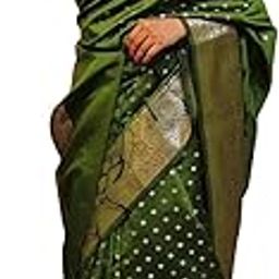 Women's Plain Kanjivaram Cotton Silk Soft Banarasi Style with Blouse Piece Wedding for Wome | Saree | New Sari | Latest Saree-picture-52