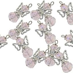 Club Bollywood®12 Pieces Tibetan Silver Angel Wing Ch Glass Pendant Bead Pink|Crafts | Beads & Jewelry Making |12 Pieces Angel Wing Ch-image-18