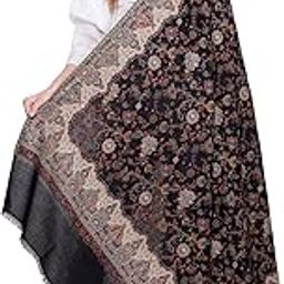 Acrylic Wool Shawl | Shawl for women| Winter Shawls for Womens | Borders Self-Design shawl | Casual Shall | Stole | Stylish ladies Winter Kashmiri Shwal-image-43