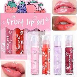 KEYOZA Roll Up Glitter Lip Gloss, Colourless Transparent, Lip Shiner Gloss Set, Roll-On, Fruity Moisturising Lip Oil Sheer Glossy Liquid Lipstick for Long-Lasting Nourishing Lips (Pack of 4)-image-18